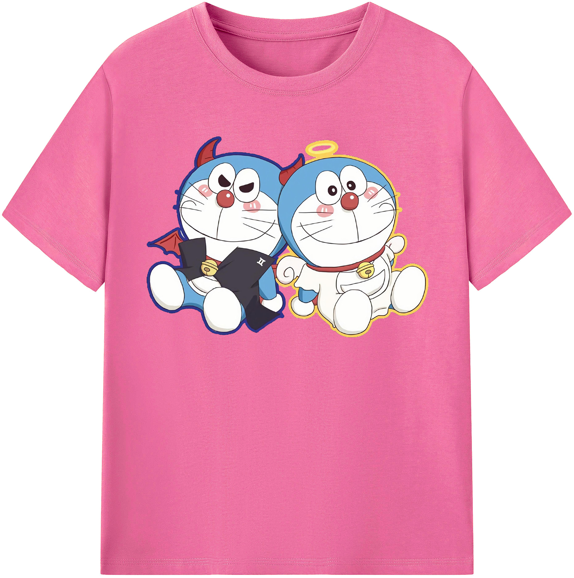 （画像用） ドラえもん Doraemon レディースカジュアルプリントTシャツ（綿100％）